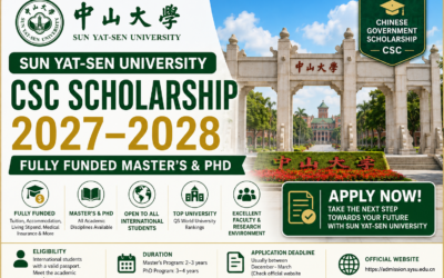 Sun Yat-sen University CSC Scholarship 2027–2028 | Fully Funded Master’s & PhD